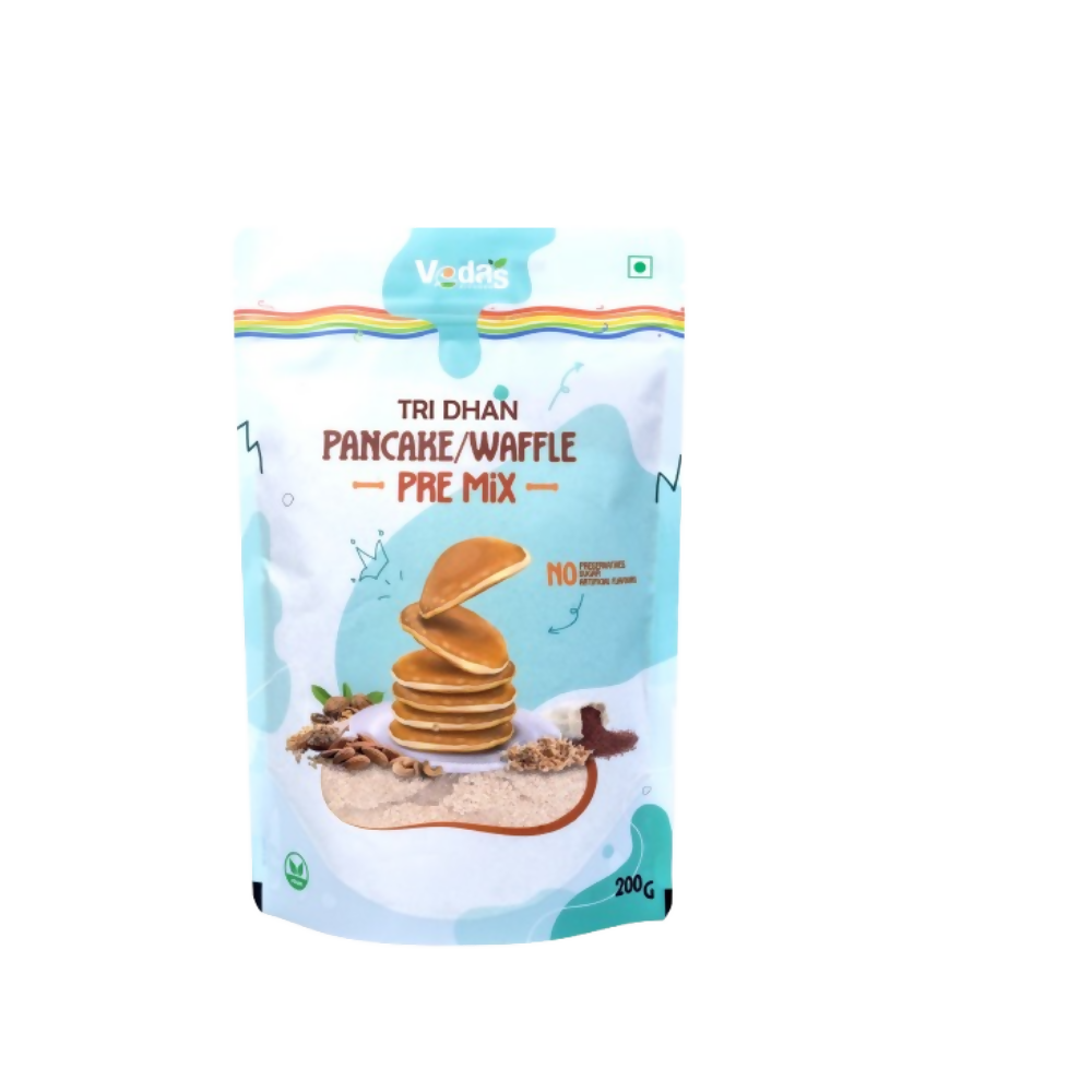 Vedas Kitchen Tri Dhan Waffle/Pancake Premix  Grab2Buy Vedas Kitchen Grab2Buy