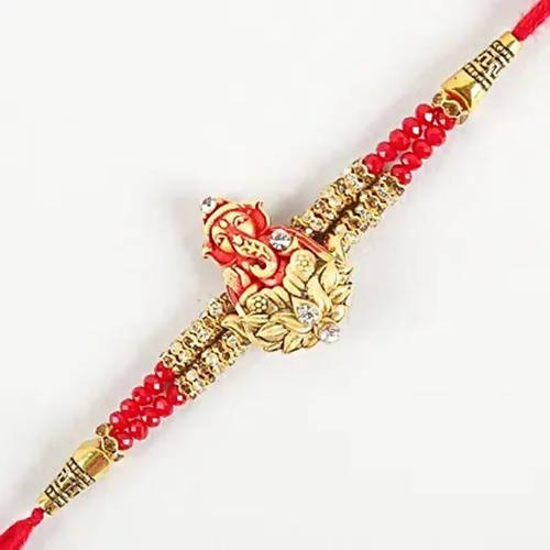 Ganesha Sacred Rakhi & Kaju Rolls Box