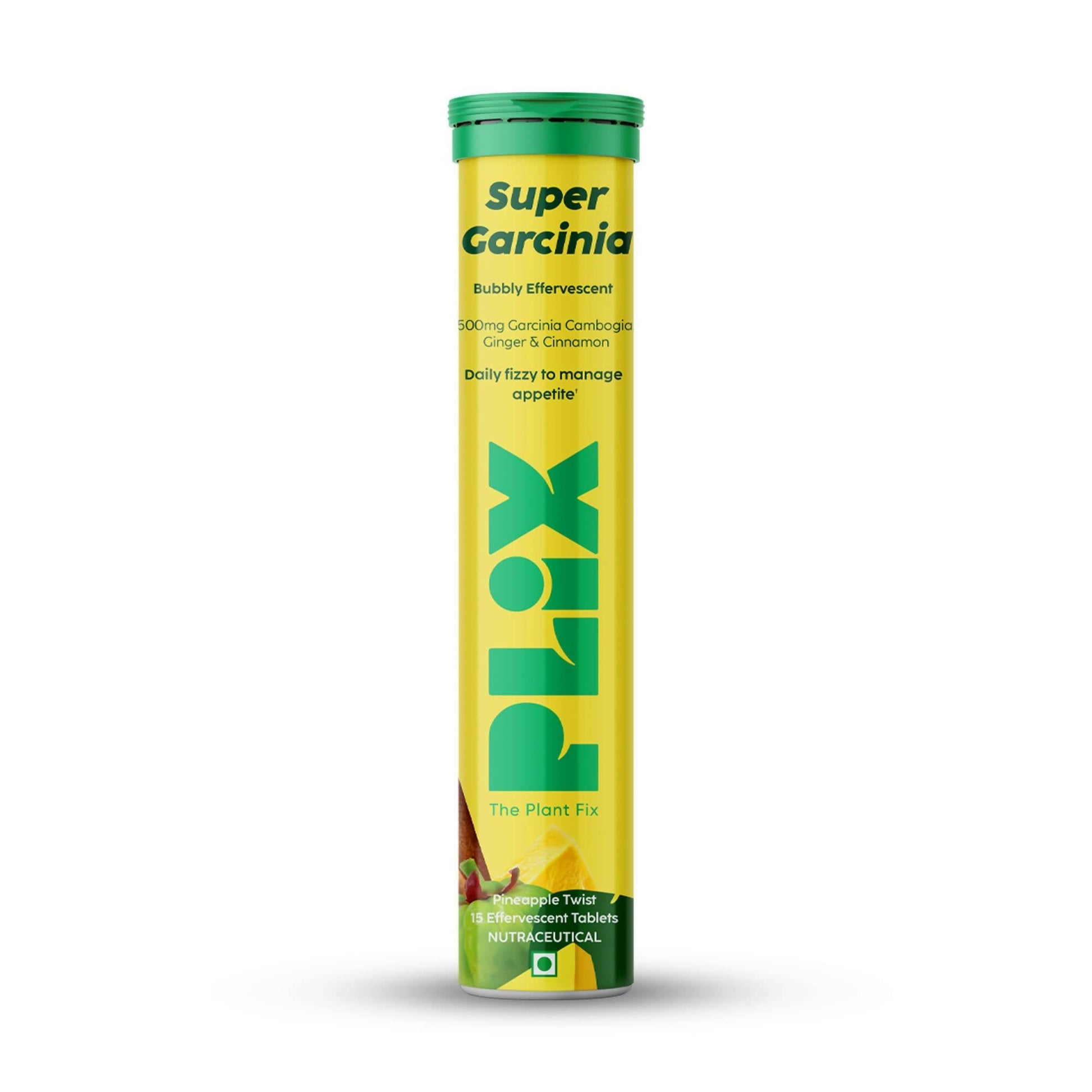 PLIX The Plant Fix Garcinia Bubbly Effervescent Tablets with Ginger, Cinnamon 