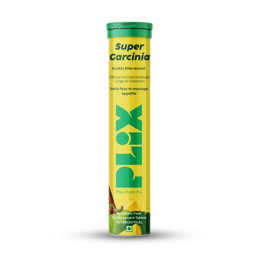 PLIX The Plant Fix Garcinia Bubbly Effervescent Tablets with Ginger, Cinnamon 