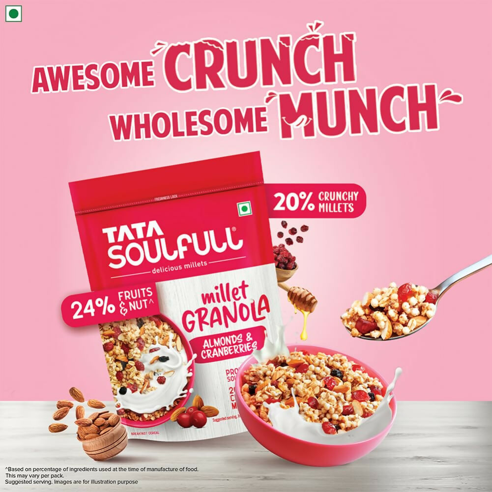 Tata Soulfull Millet Granola (Almonds & Cranberries) - Grab2buy