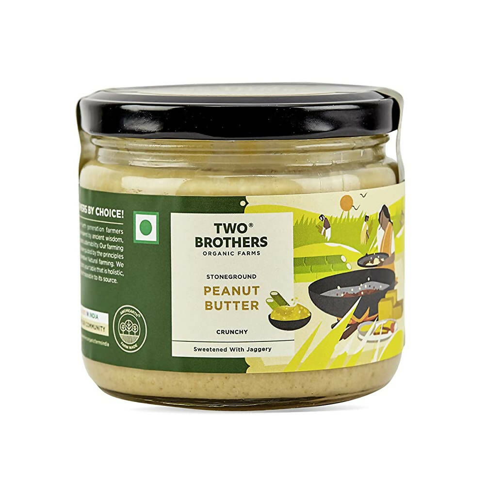 Two Brothers Organic Farms Peanut Butter Crunchy| Sweetened with Jaggery - Grab2buy