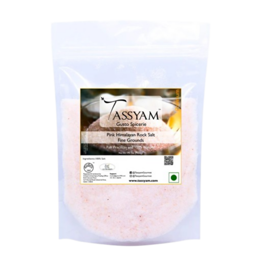 Tassyam Organics Pink Himalayan Rock Salt Fine Grounds
