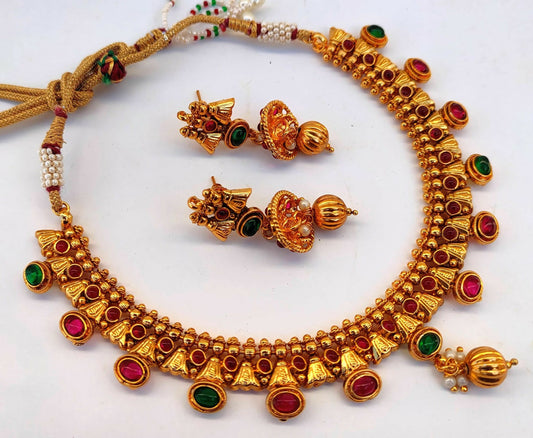 Kemp Antique Multicolor Necklace Set - Grab2buy