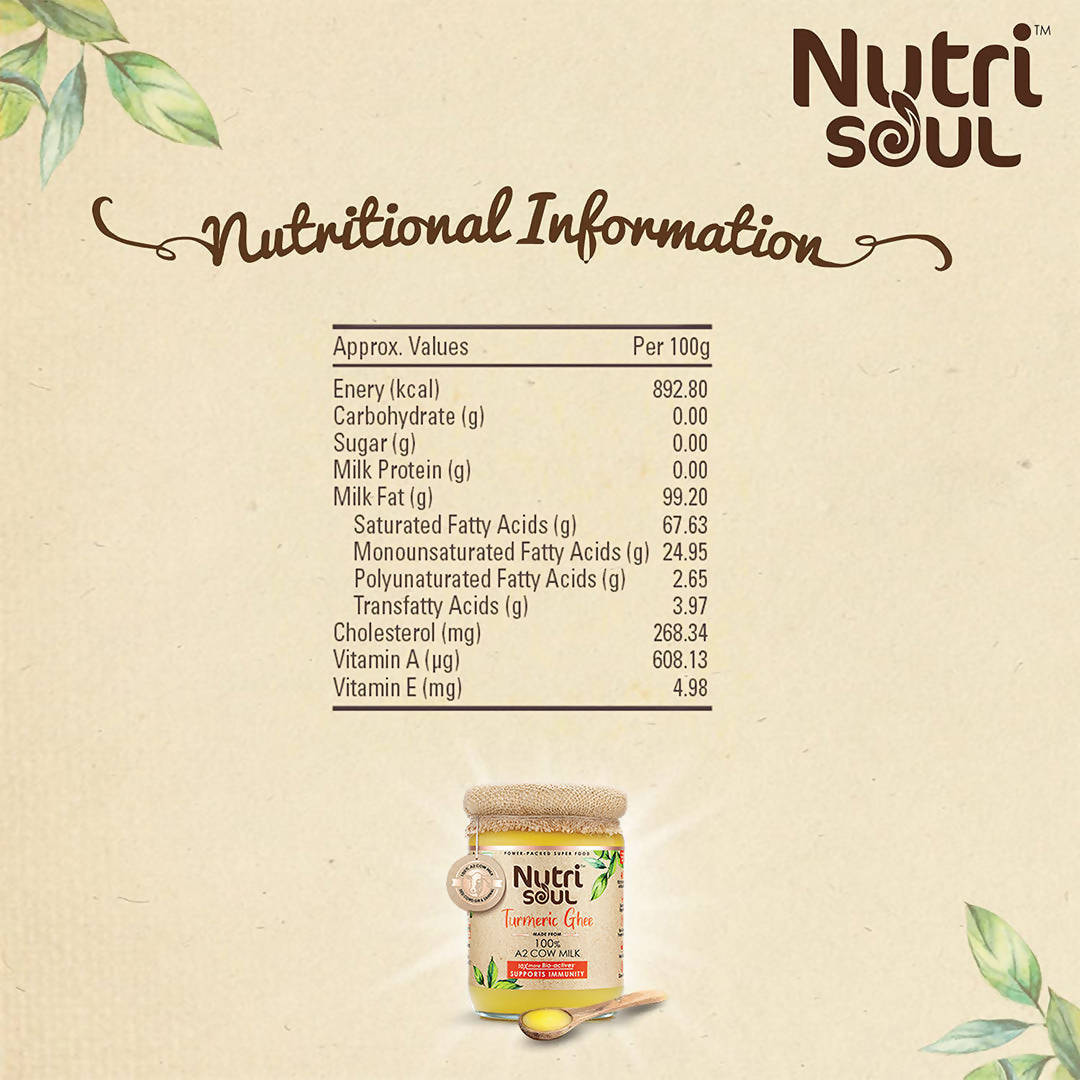 Nutrisoul Turmeric Ghee | Authentic and Traditional Ghee | Healthy & Natural Ghee 