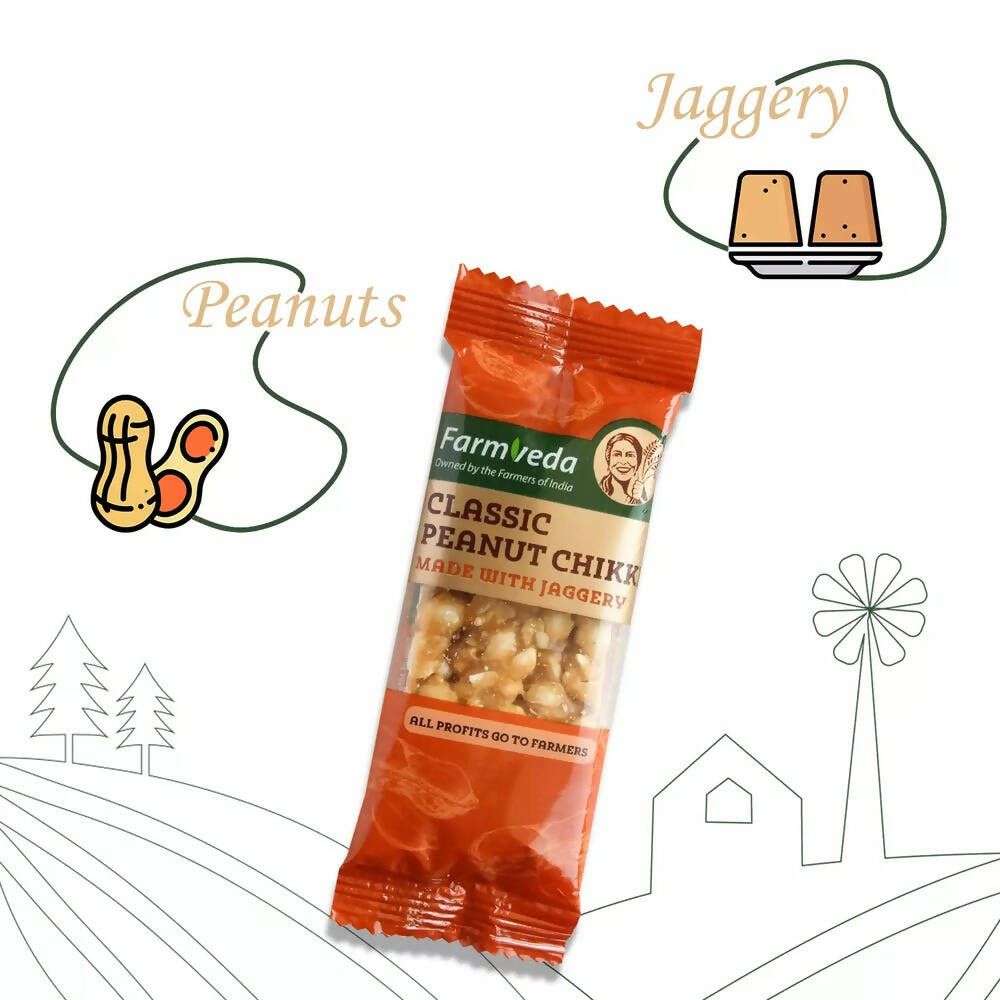 Farmveda Classic Peanut Chikki-Made With Jaggery 