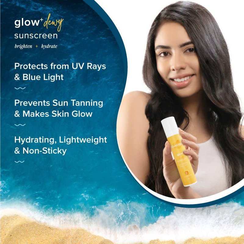Aqualogica Glow + Dewy Sunscreen With Papaya & Vitamin C SPF 50+ PA++  Grab2Buy Aqualogica Grab2Buy