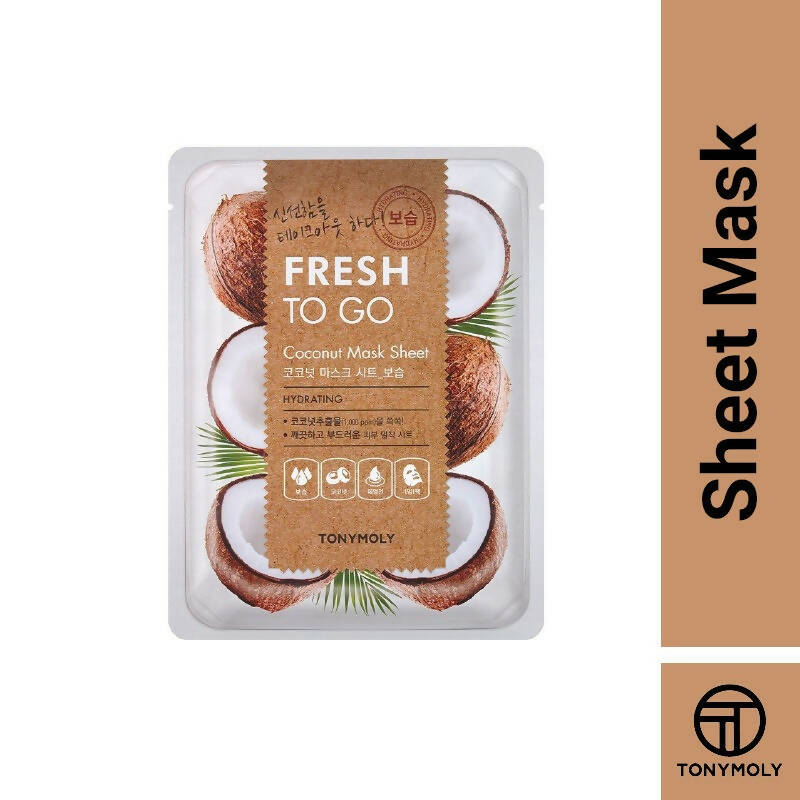 Tonymoly Fresh To Go Coconut Mask Sheet Hydrating - Korean Skincare 
