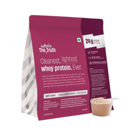 The Whole Truth Whey Protein Isolate+Concentrate - Light Cocoa  Grab2Buy The Whole Truth Grab2Buy