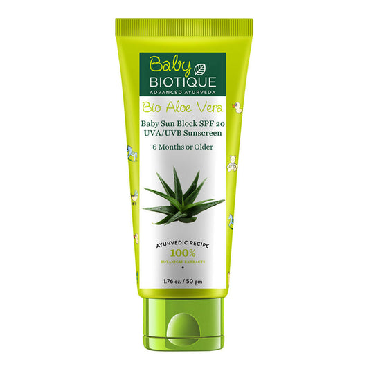 Biotique Bio Aloe Vera Baby Sun Block SPF 20 UVA/UVB Sunscreen 