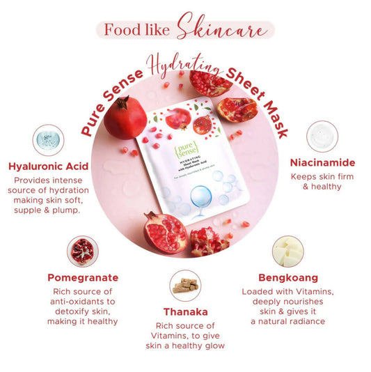 PureSense Hydrating Sheet Mask with Hyaluronic Acid - Grab2buy