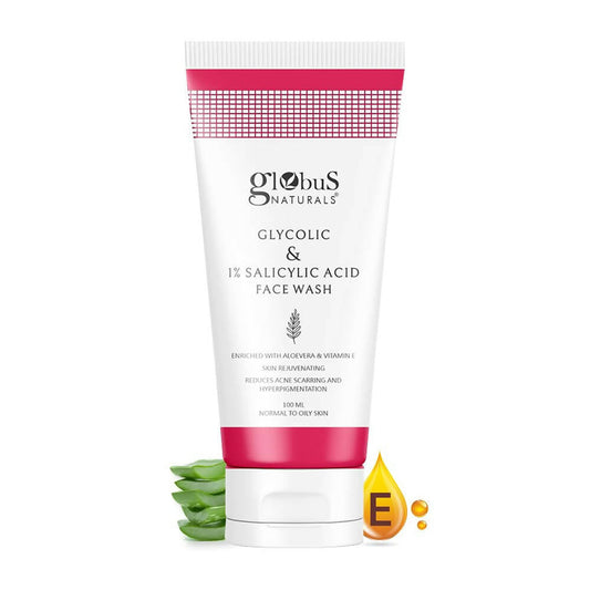 Globus Naturals Pimple Clear Glycolic & Salicylic Acid Face Wash 