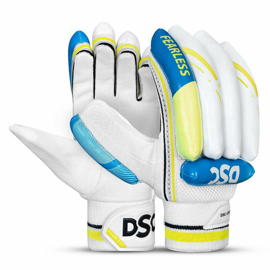 DSC Condor Ruffle Cricket Batting Gloves - Youth Left Multicolour with Cotton Gusset 