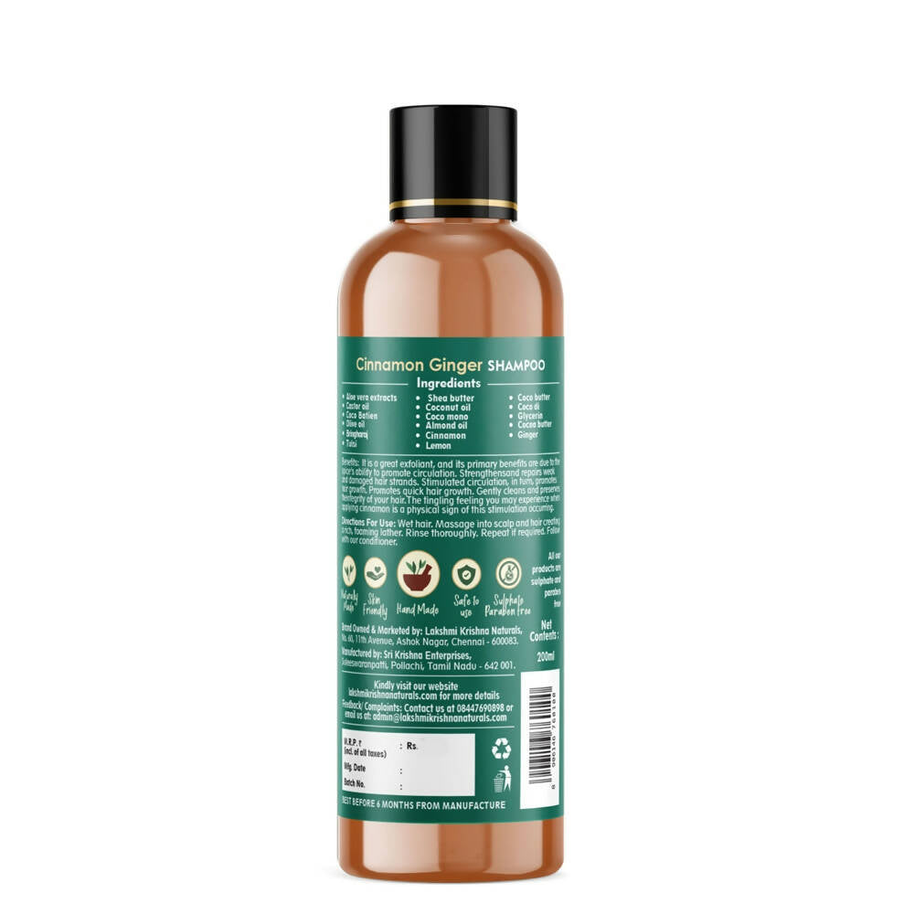 Lakshmi Krishna Naturals Cinnamon Ginger Shampoo