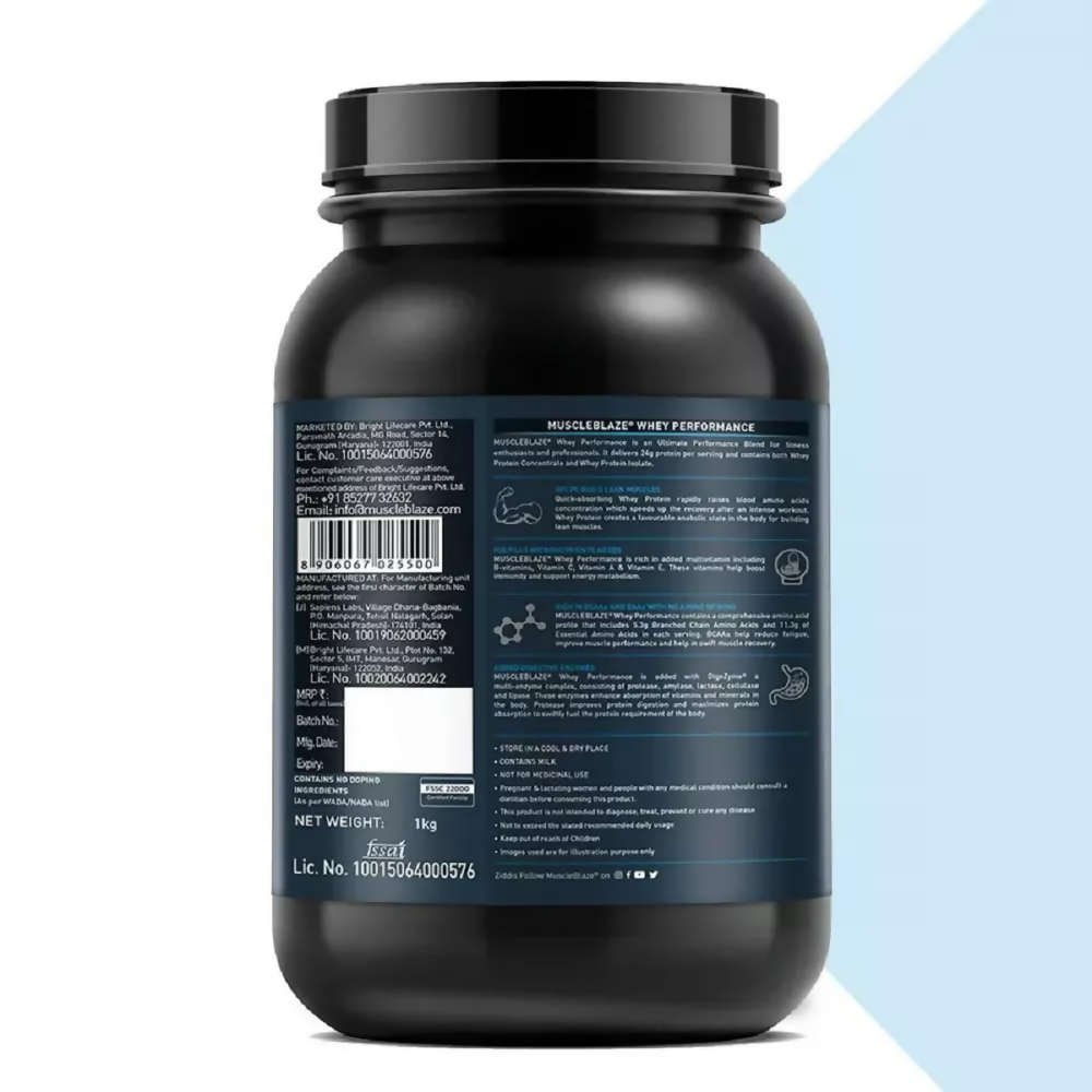 MuscleBlaze Whey Performance Protein Chocolate 
