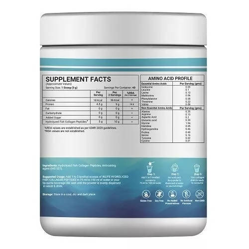 Inlife Hydrolyzed Fish Collagen Peptides Powder 