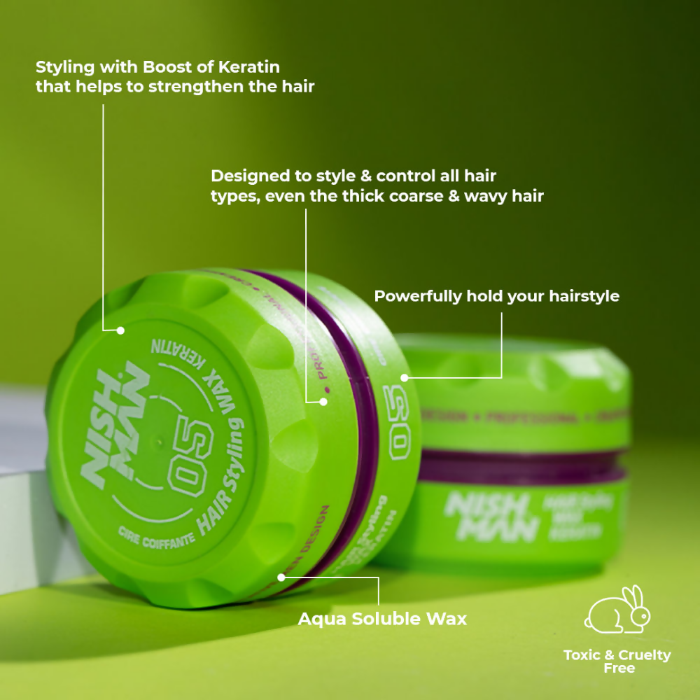 Nishman Keratin Hair Styling Wax 