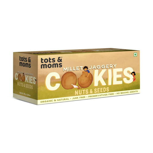 Tots and Moms Millet & Jaggery Cookies with Nuts & Seeds  Grab2Buy Tots and Moms Grab2Buy
