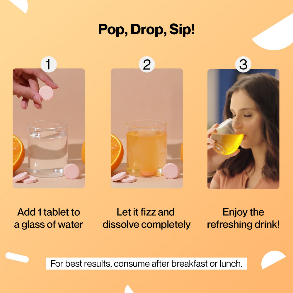 Setu Skin Renew Glutathione With Vitamin C Effervescent Tablets - Orange Flavor Genie India