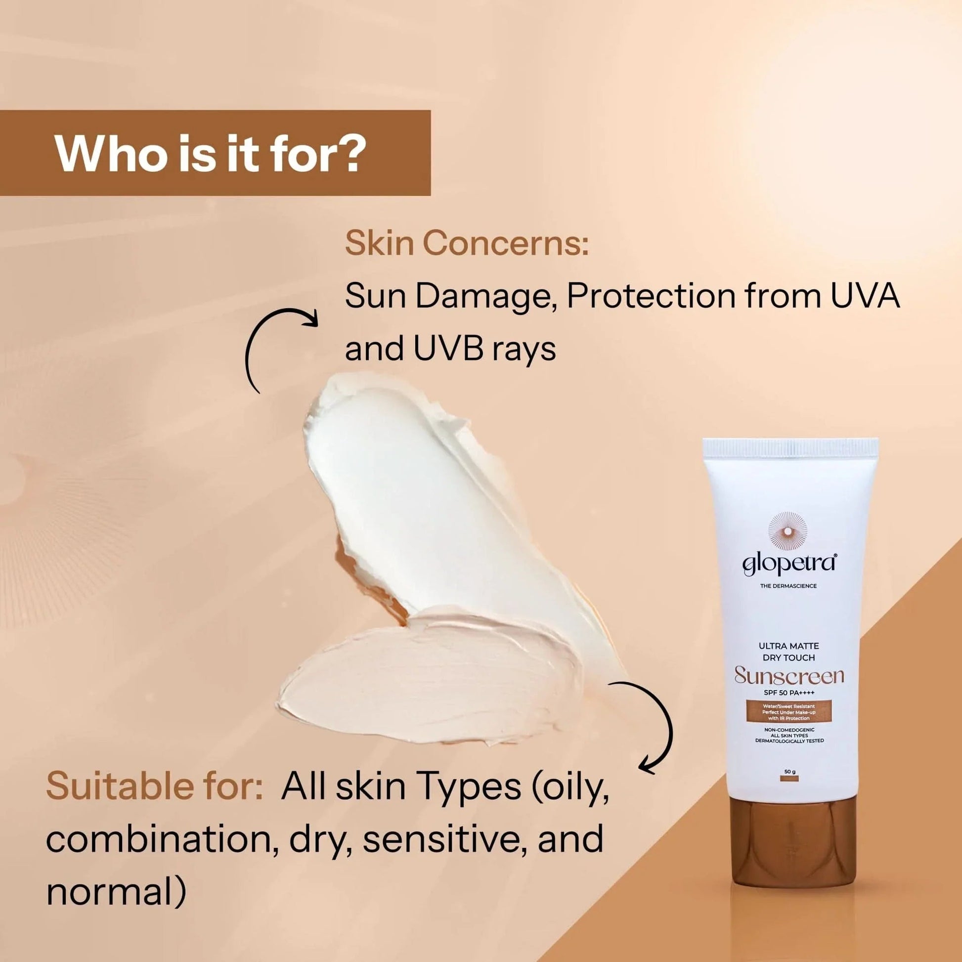 Glopetra Ultra Matte Dry Touch Sunscreen Spf 50 Pa+++  Grab2Buy Glopetra Grab2Buy