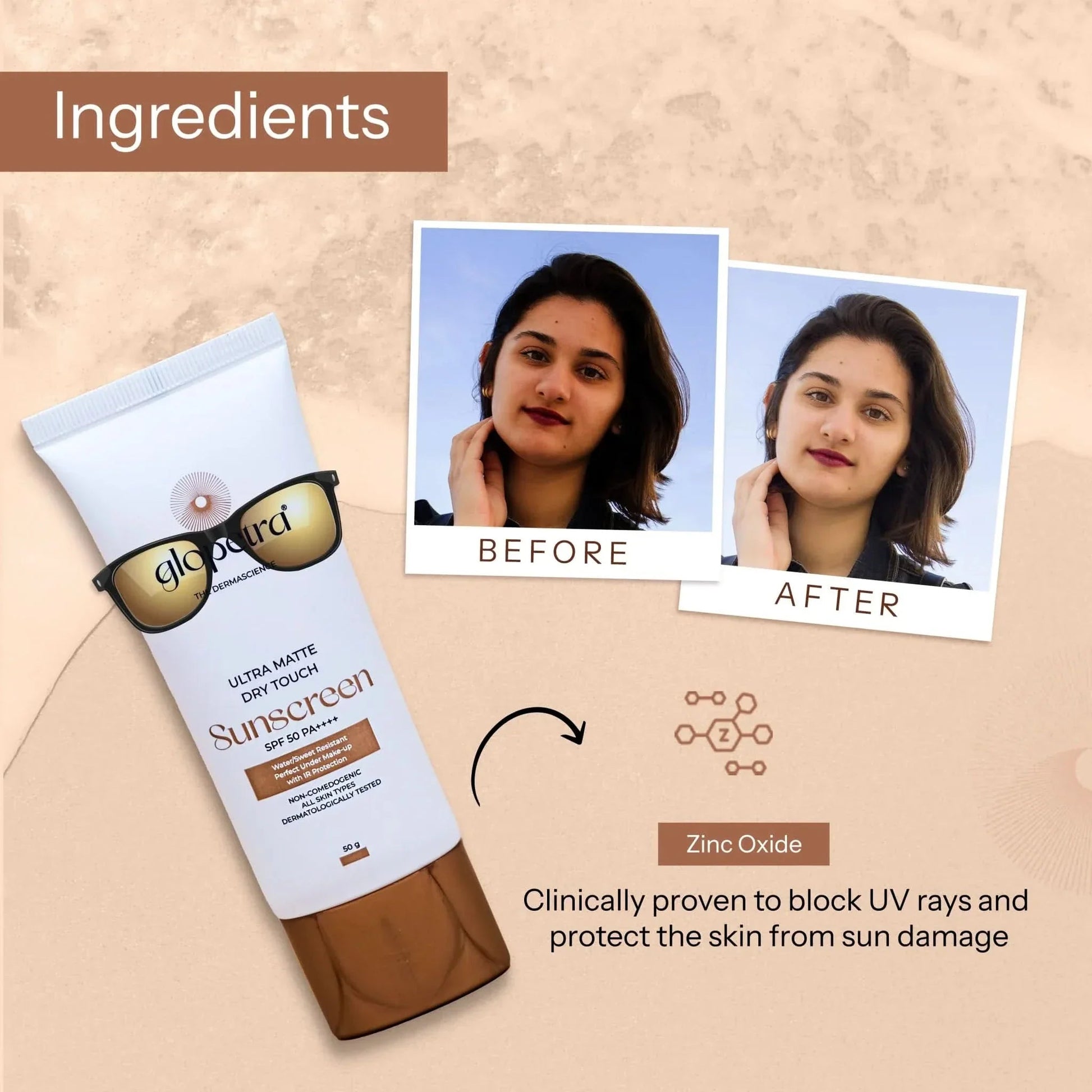 Glopetra Ultra Matte Dry Touch Sunscreen Spf 50 Pa+++  Grab2Buy Glopetra Grab2Buy