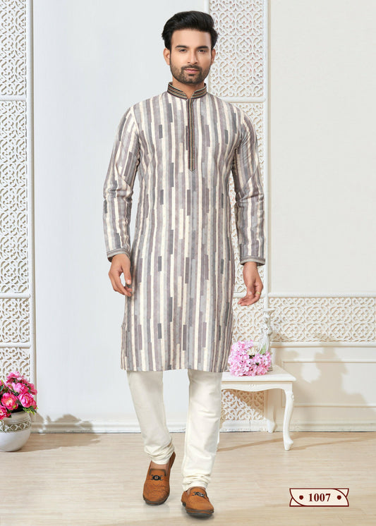 Joban Fashion Men's multicolor Cotton printed Kurta Pyjama set