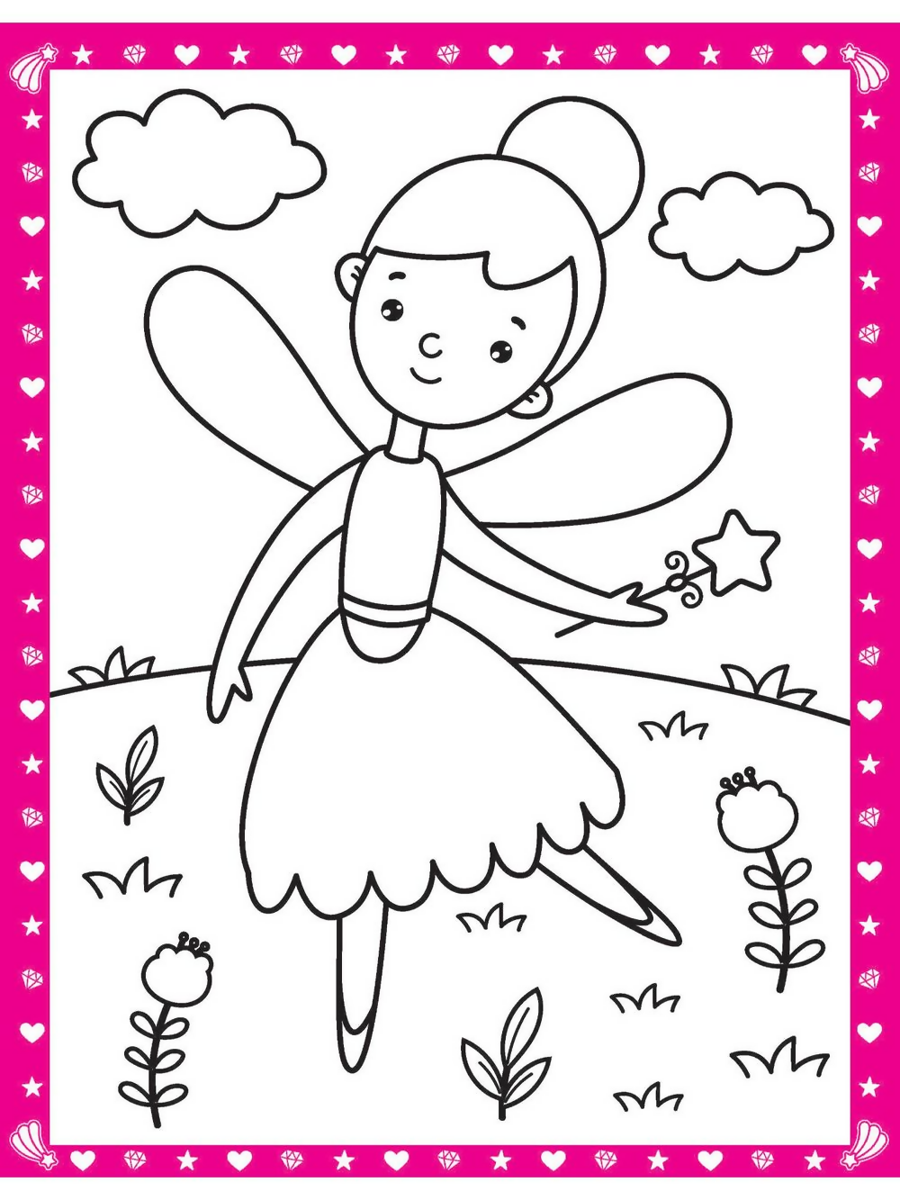 Dreamland Publications Little Fairy Neon Colour and Sticker Dots Book Over 500 Stickers For Kids