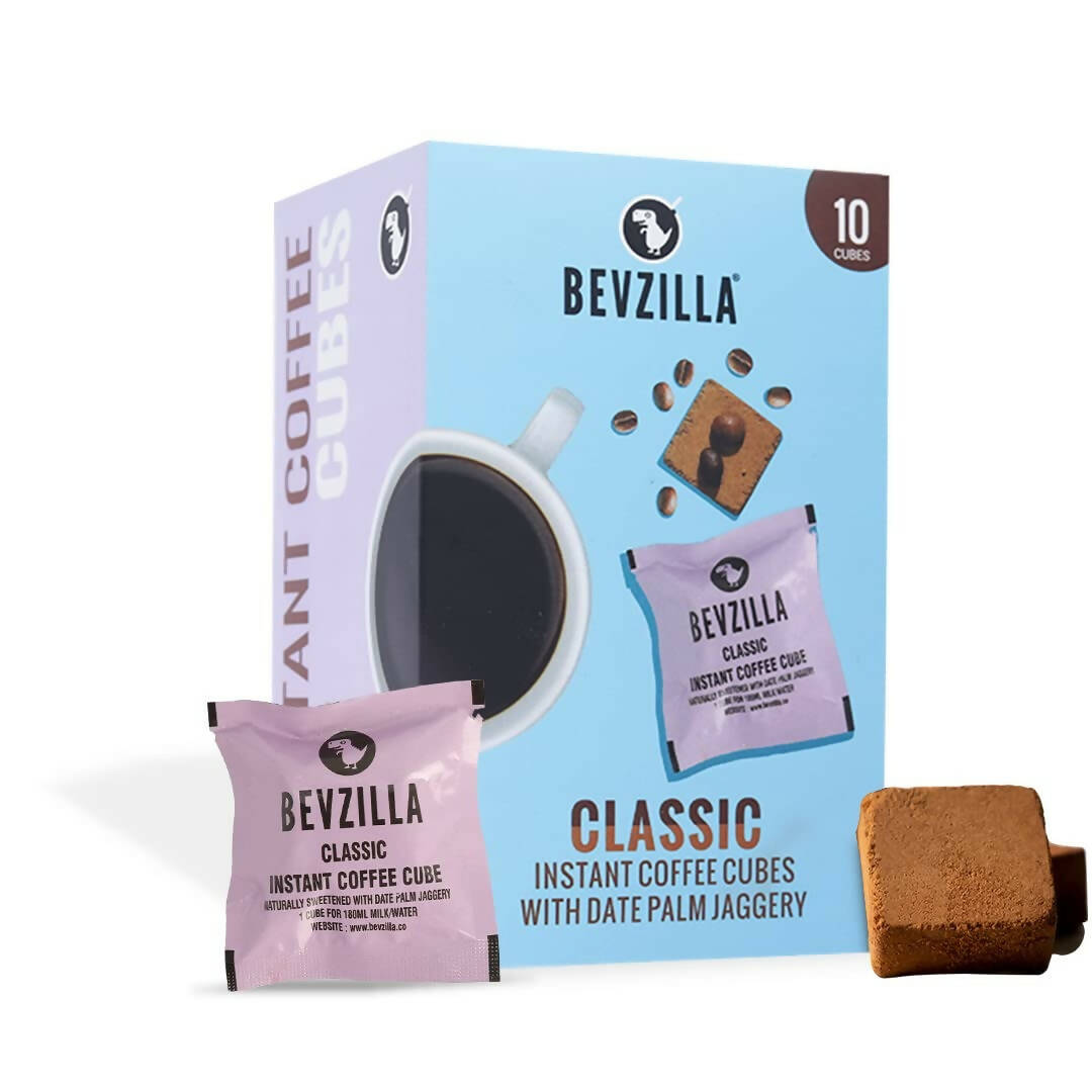 Bevzilla Instant Coffee Cubes Pack with Organic Date Palm Jaggery - Classic 
