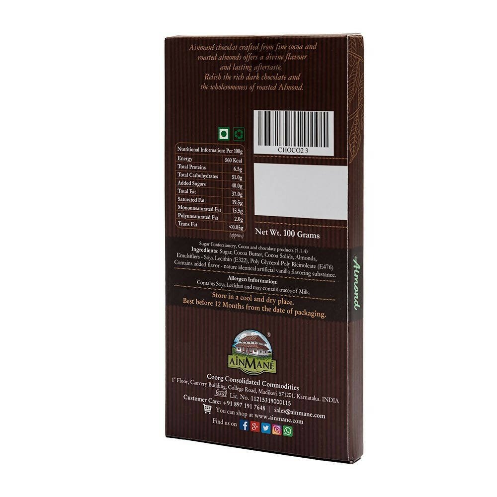 Ainmane Almond Dark Chocolate 55% Cocoa - Grab2buy