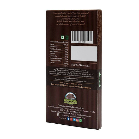 Ainmane Almond Dark Chocolate 55% Cocoa - Grab2buy