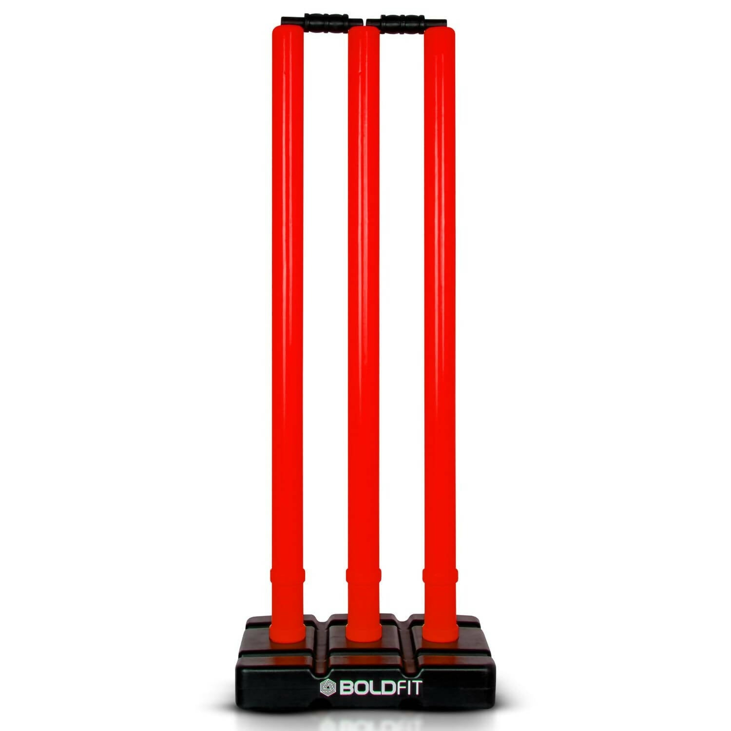 Boldfit Cricket Stumps with Stand & Bails - Red 
