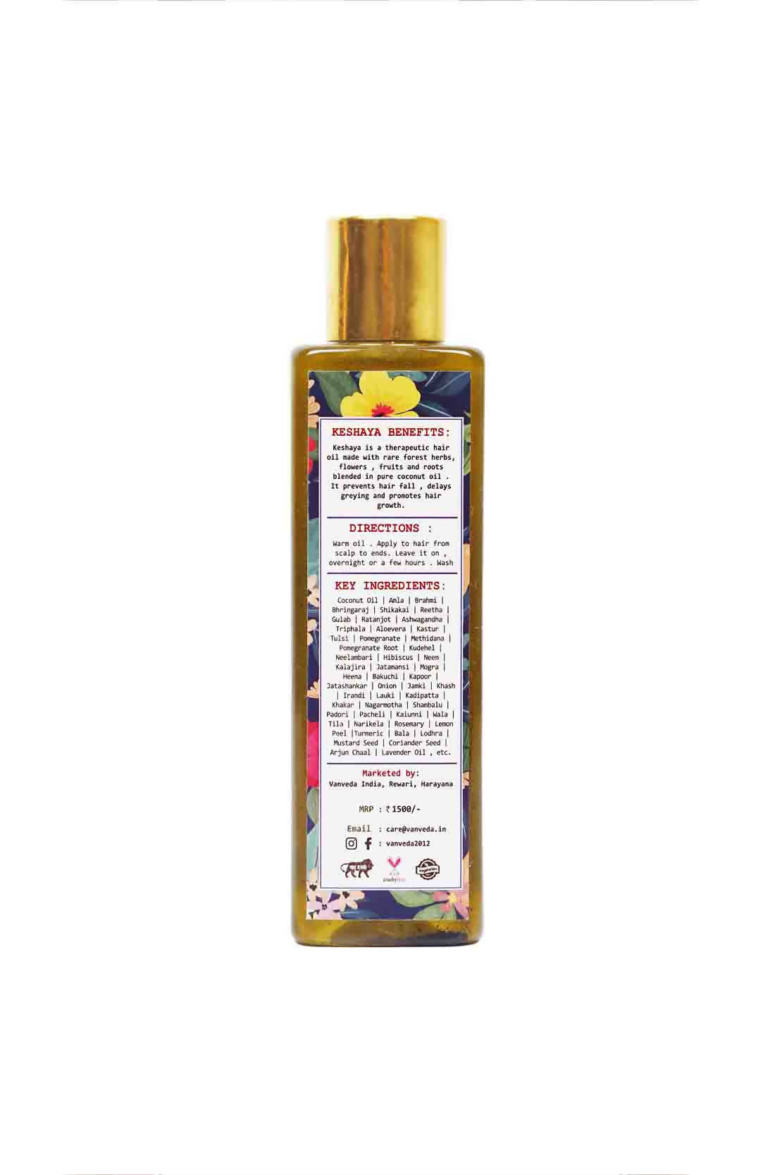 Vanveda Keshaya Ayurvedic Hair Oil  Grab2Buy Vanveda Grab2Buy