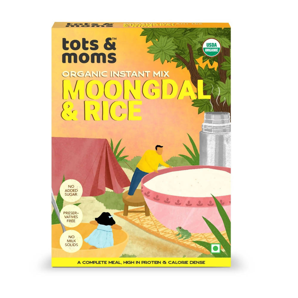 Tots and Moms Organic Moongdal & Rice Instant Mix - Grab2buy