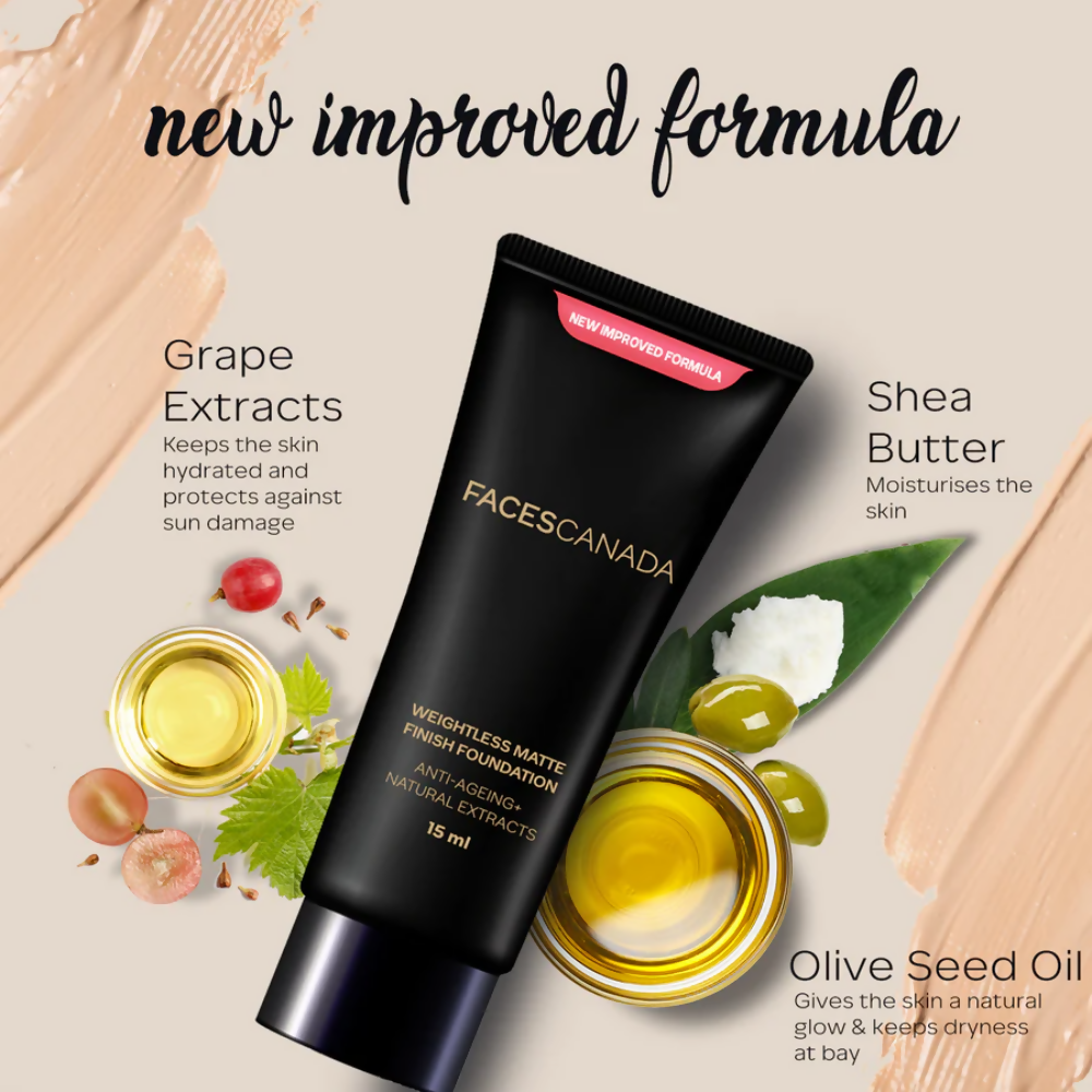 Faces Canada Weightless Matte Finish Foundation - Medium Natural 022