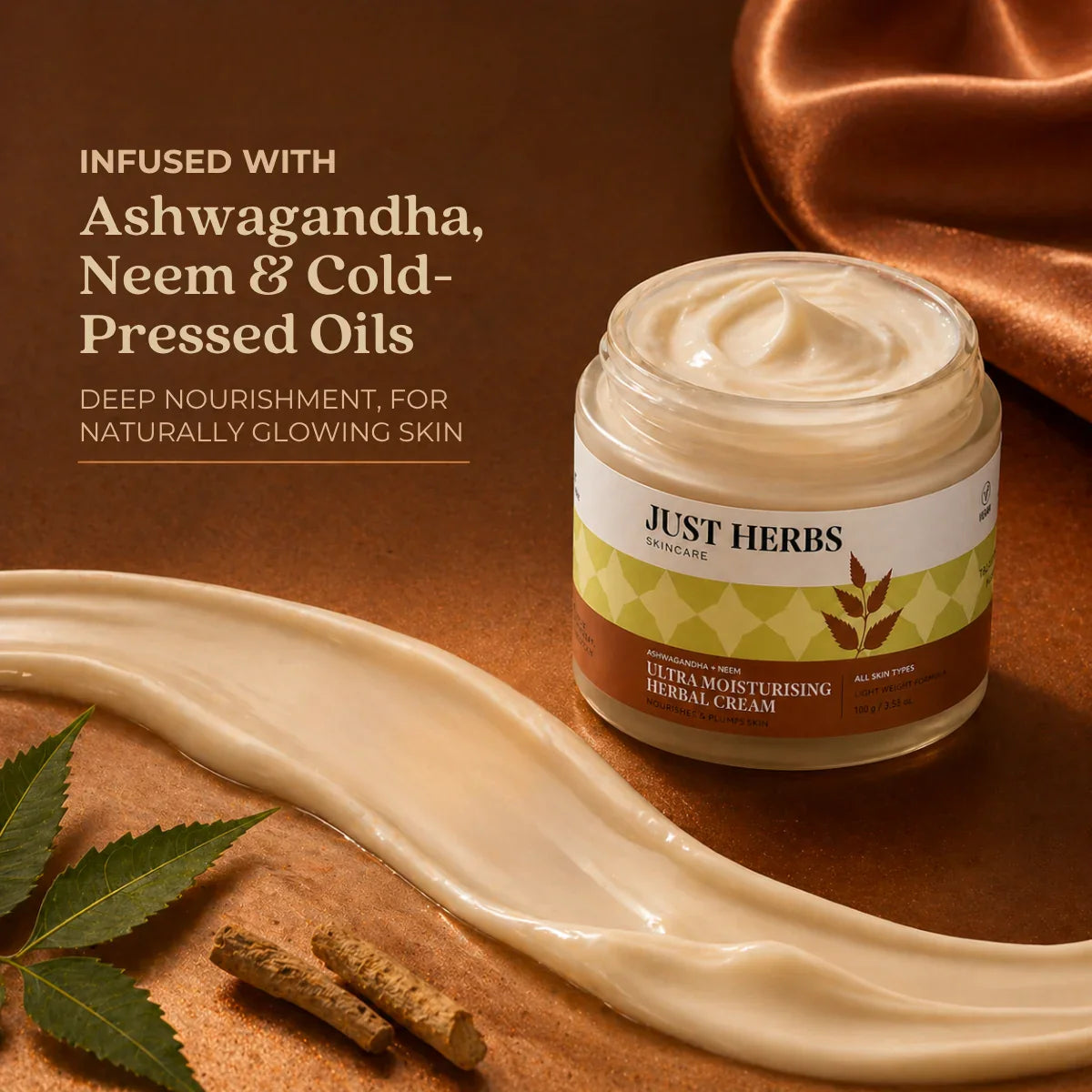 Ultra Moisturising Herbal Cream with Ashwagandha and Neem 