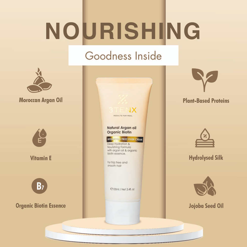3TENX Hydrating Frizz Fixer Hair Cream For Nourished & Hydrated 