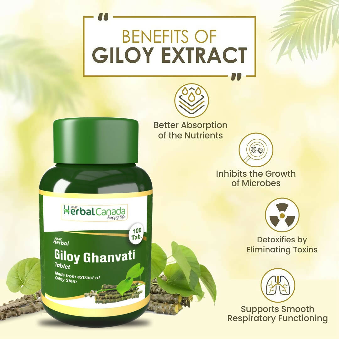 Herbal Canada Giloy Ghanvati Tablets 