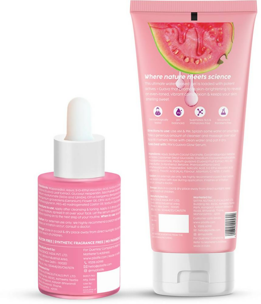 The Plant Fix Plix 23% Vitamin C Guava Face Serum & Vitamin C Guava Juicy Face Wash Combo  Grab2Buy PLIX The Plant Fix Grab2Buy