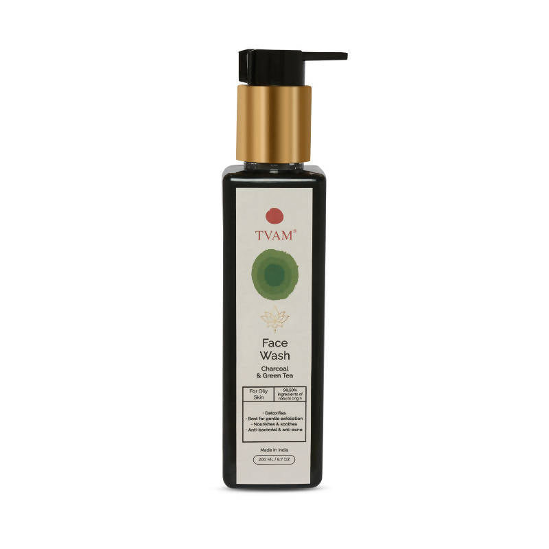 Tvam Charcoal Green Tea Face Wash  Grab2Buy Tvam Naturals Grab2Buy