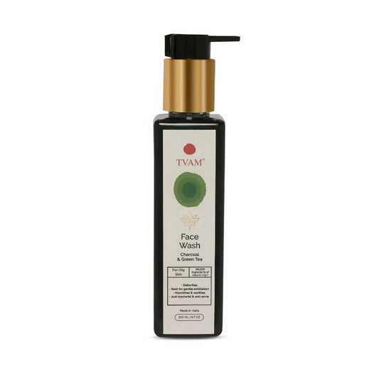 Tvam Charcoal Green Tea Face Wash  Grab2Buy Tvam Naturals Grab2Buy