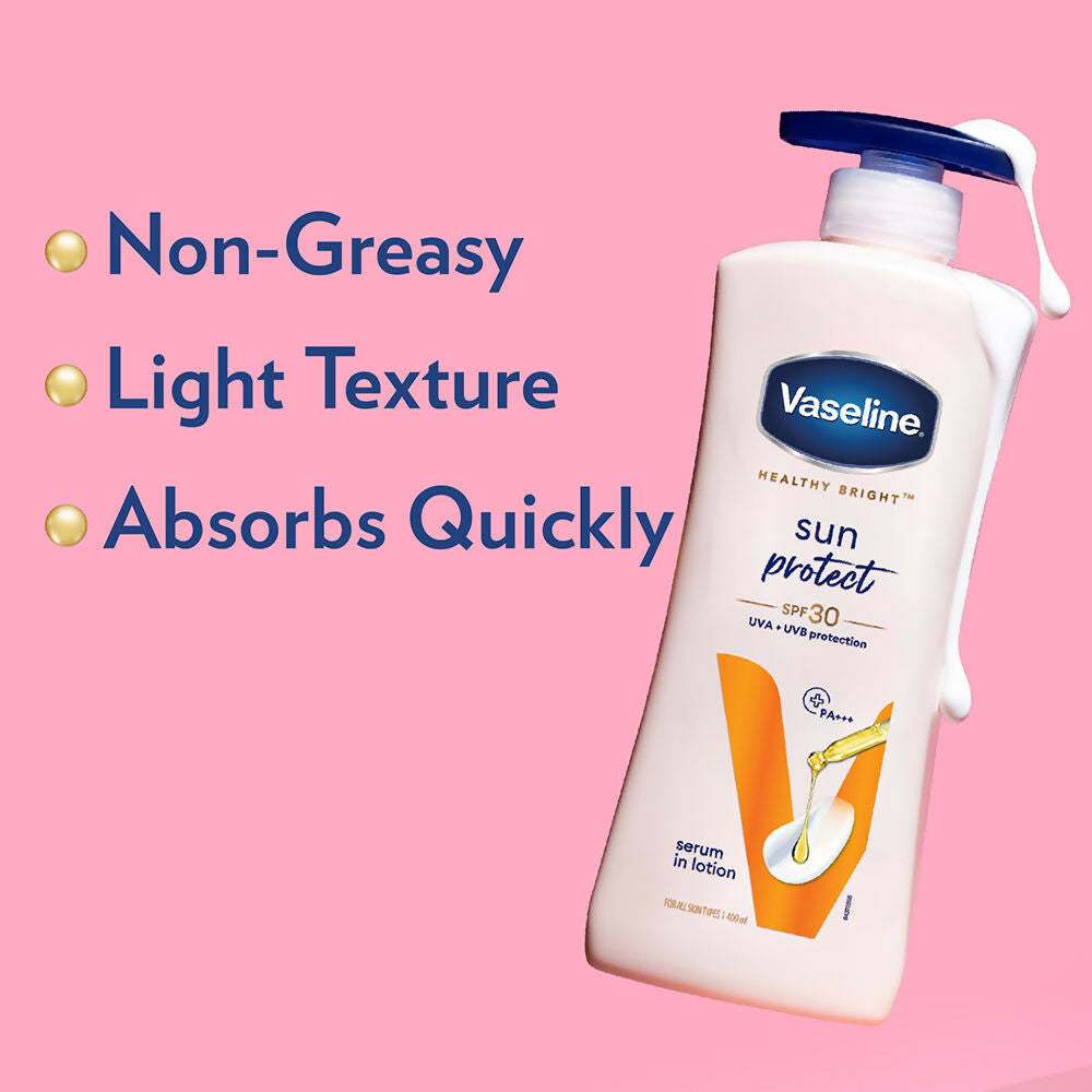 Vaseline Healthy Bright Daily Brightening Body Lotion & Sun Protect SPF 30 Body Lotion Combo  Grab2Buy Vaseline Grab2Buy
