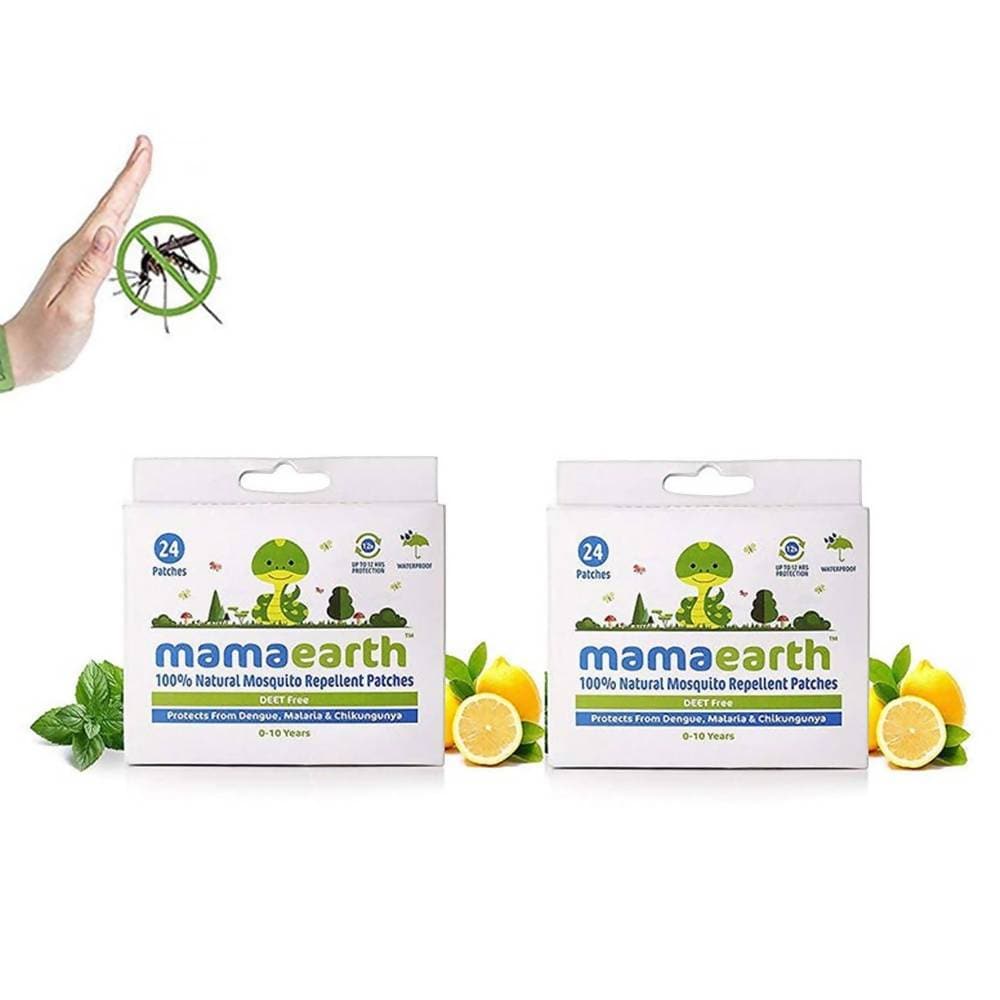 Mamaearth Natural Repellent Mosquito Patches for Babies, 24 pcs (Pack of 2)