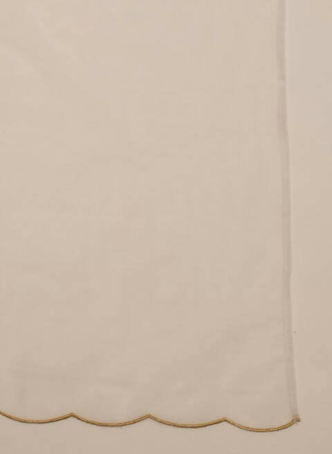 FIORRA Women's White Georgette Anarkali Kurta With Dupatta 