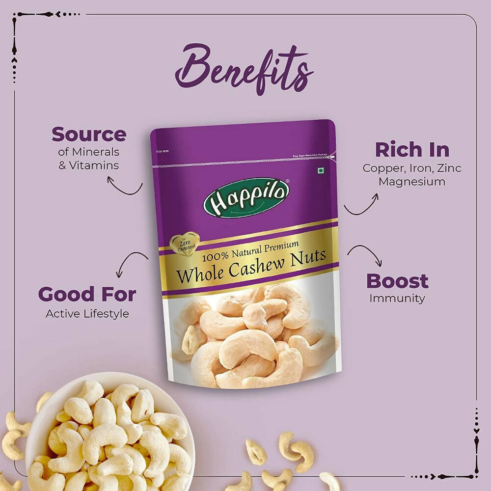 Happilo Premium Californian Almonds, Whole Cashews, Raisins & Walnuts Inshell Combo - Grab2buy