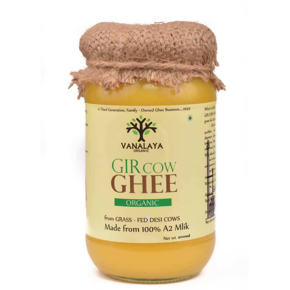 Vanalaya Organic Gir Cow Ghee | A2 Milk Prepared By Traditional Bilona Method | 100 % Pure A2 Ghee, Natural & Healthy 