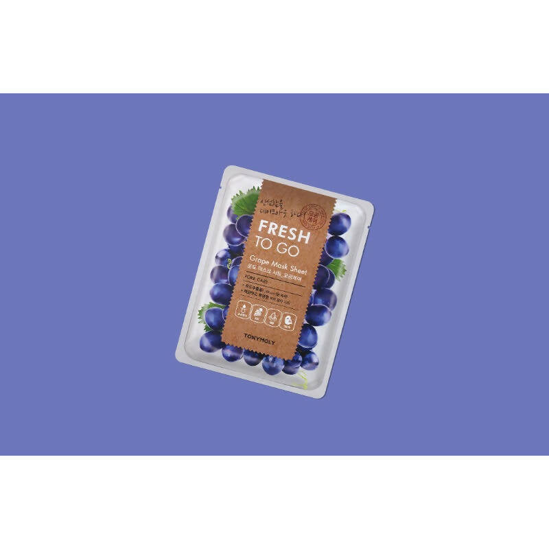 Tonymoly Fresh To Go Grape Mask Sheet Pore Care - Korean Skincare 