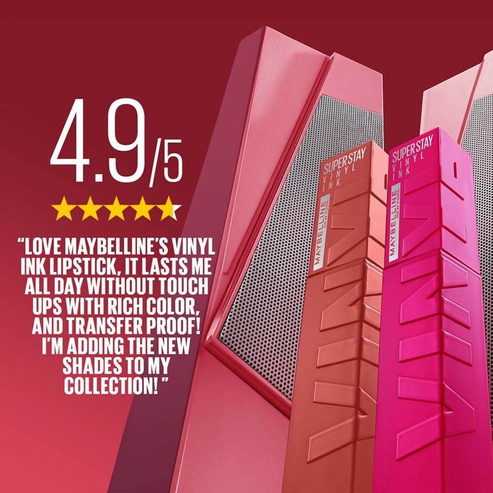 Maybelline New York Super Stay Vinyl Ink Liquid Lipstick, Instant Shine Lasts Up To 16H - 20 Coy