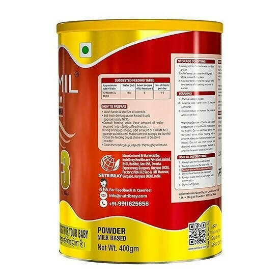 Braymil Premium Follow Up Formula 3 for 1-2 Years Powder 