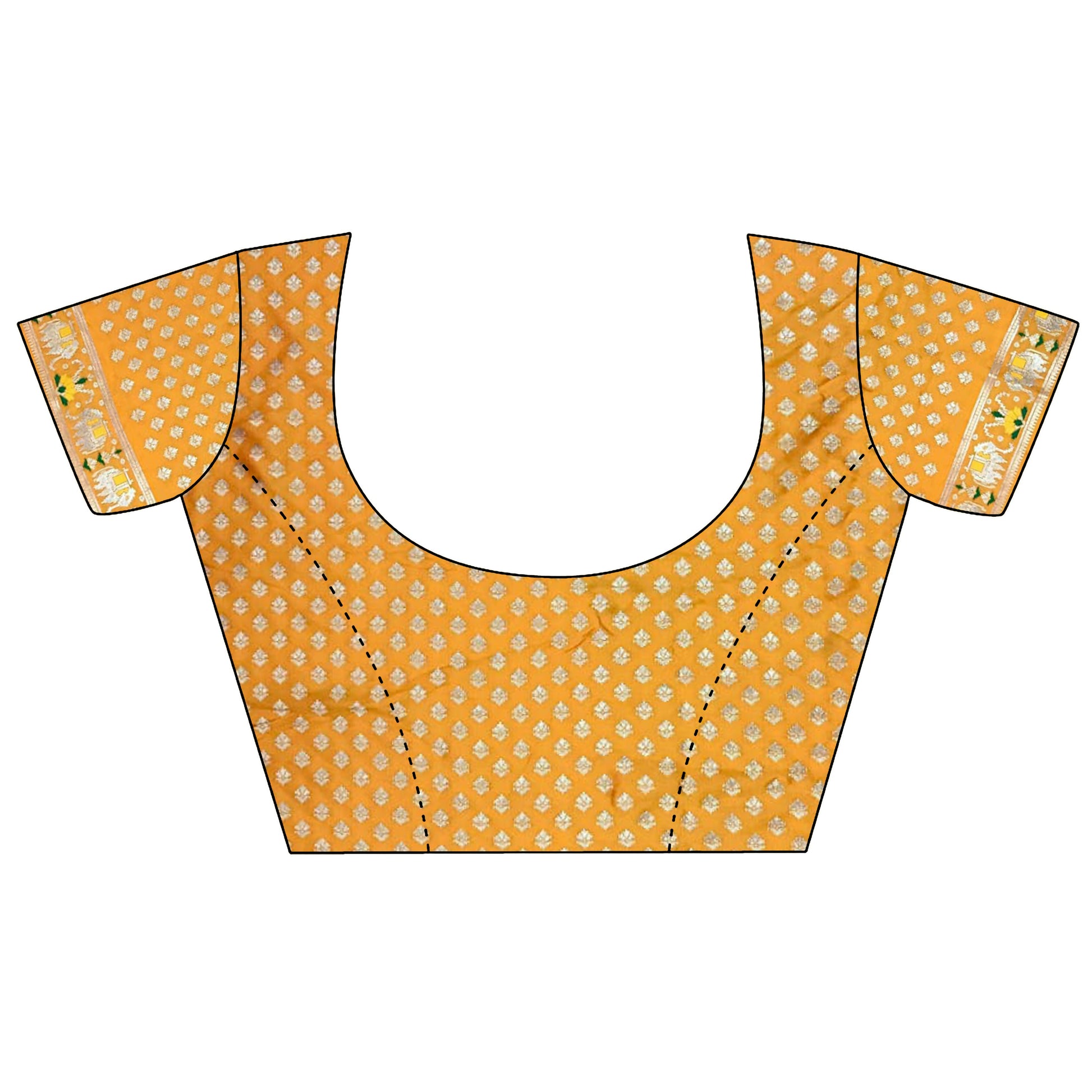 Joban Fashion Pastel Orange Geometric Pattern Soft Silk Patola Saree