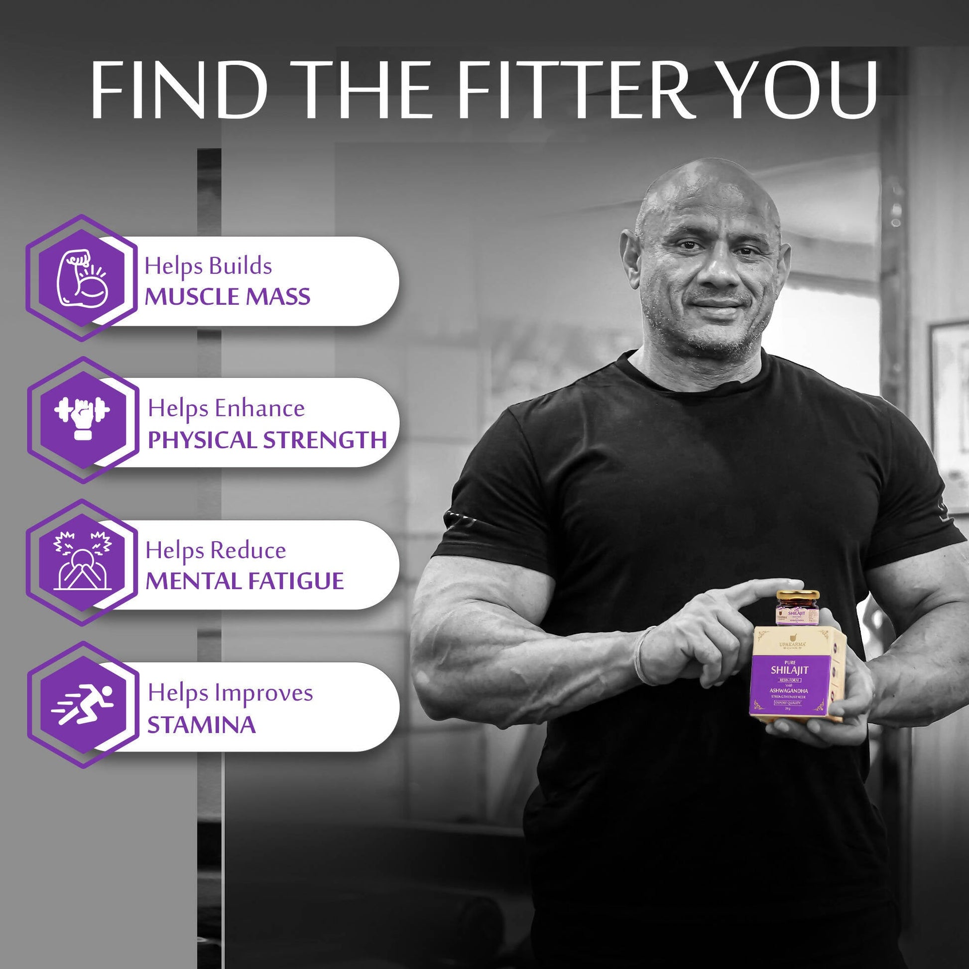 Upakarma Ayurveda Pure SJ Resin with Ashwagandha & Pure SJ Resin with Gold Dust Combo - Grab2buy